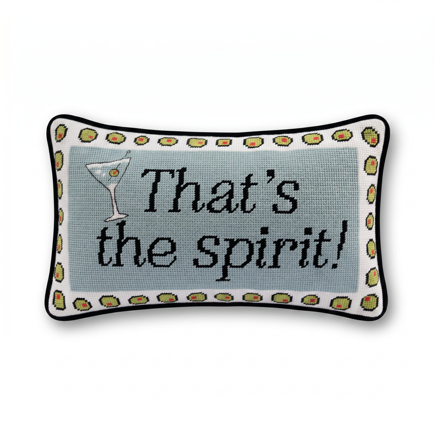 That's The Spirit Needlepoint Pillow