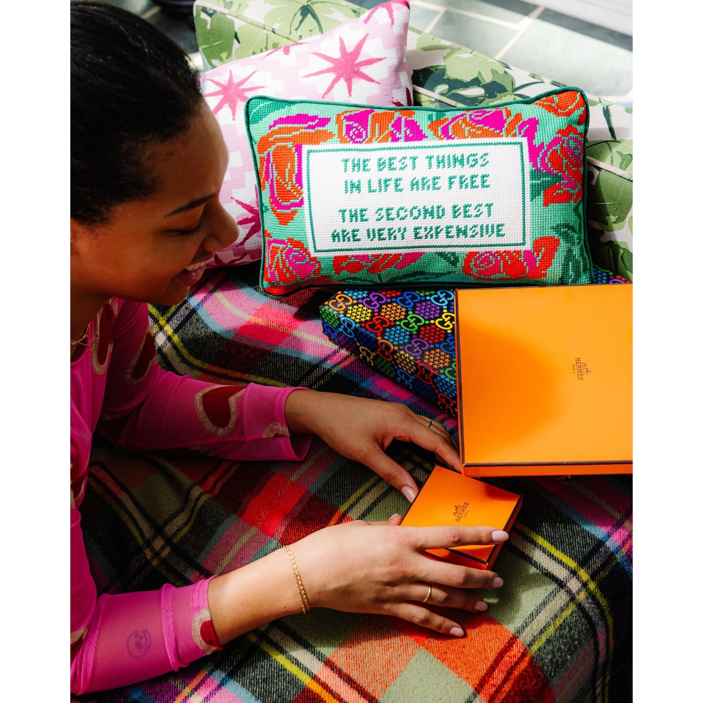 Expensive Needlepoint Pillow