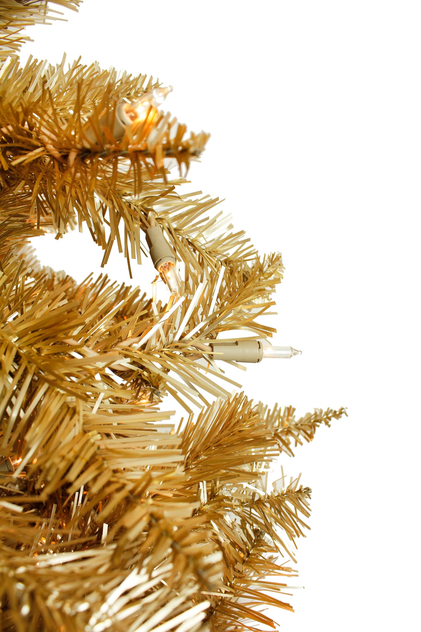 Rose Gold Slim Prelit Christmas Tree with Warm White Lights