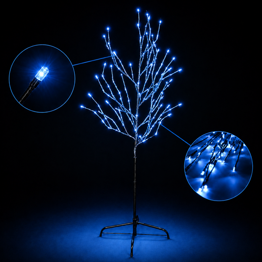 5ft 120L Tree Light, Blue