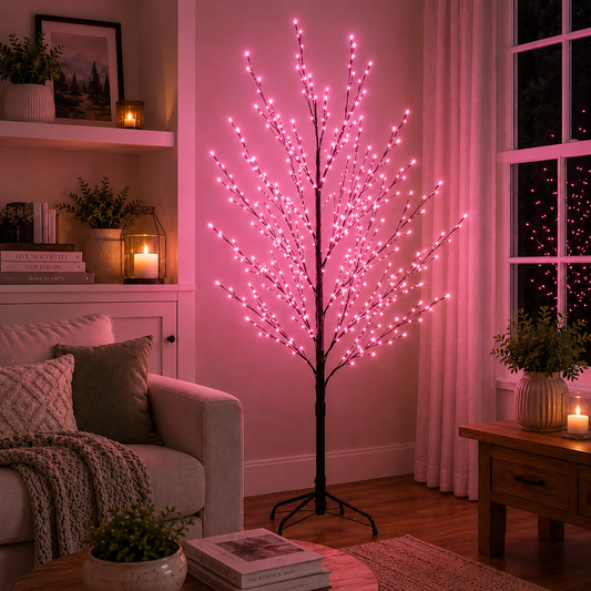 6ft 150L Tree Light, Pink