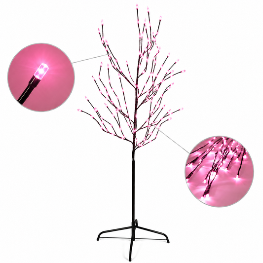 6ft 150L Tree Light, Pink