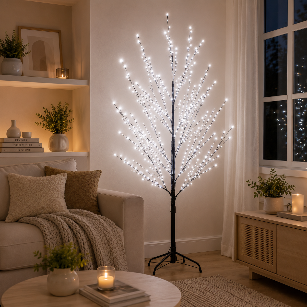 7 ft Tree Light - White