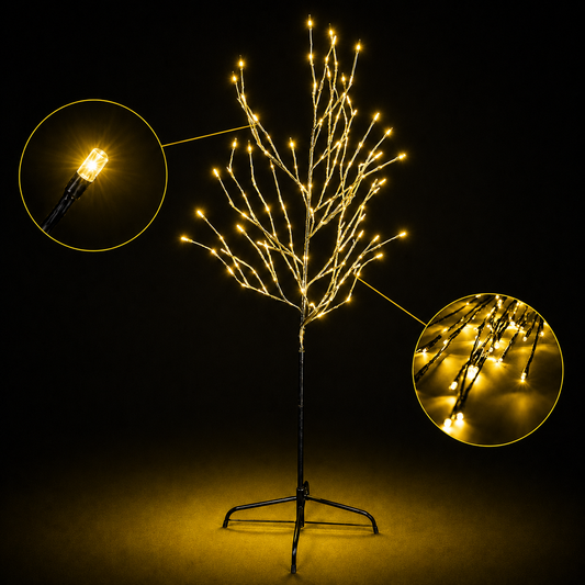 6ft 150L Tree Light, Yellow