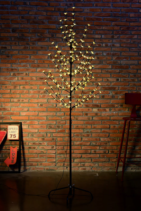 7' Lighted Cherry Blossom Tree