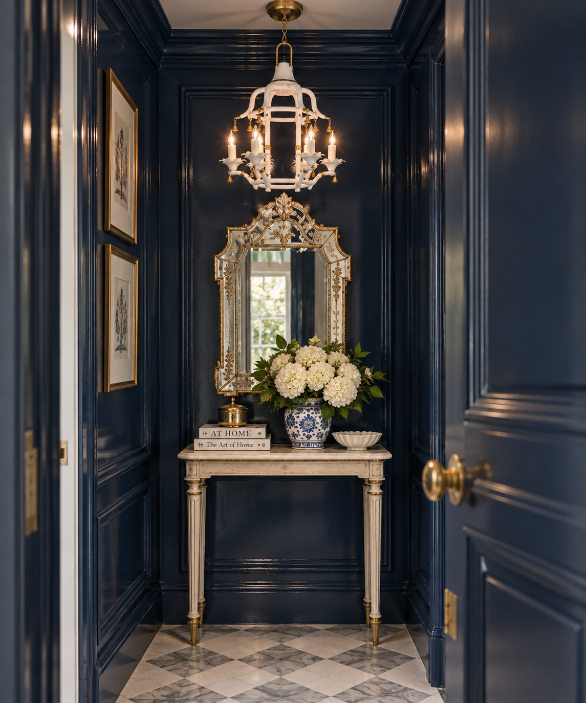 Ivory & Gold Chinoiserie Chandelier