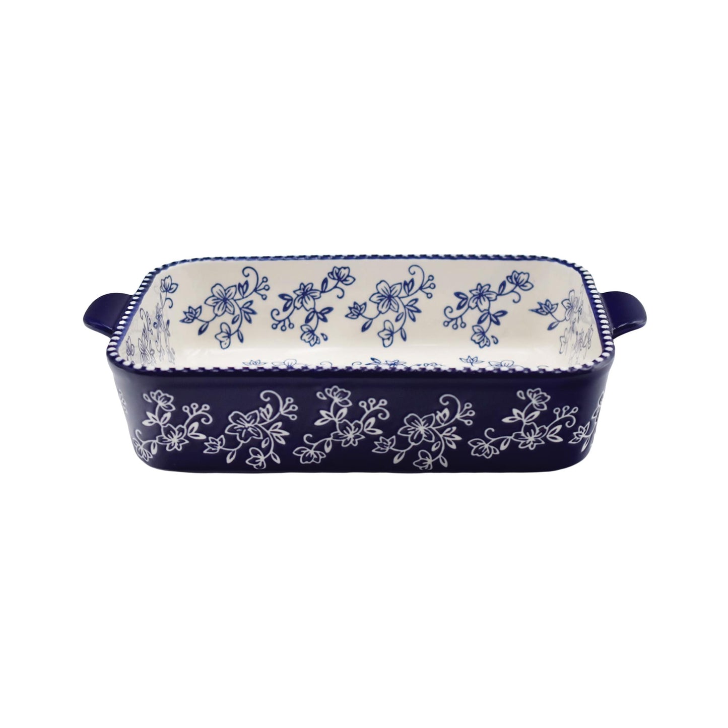 Floral Lace Blue 11 x 7 Inch Baker by Temp-tations