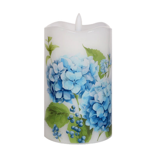Hydrangea 5 Inch Fiber Optic Candle by Temp-tations