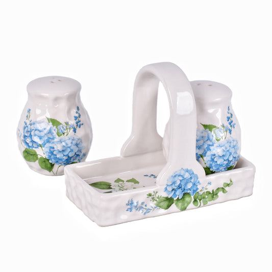 Hydrangea 3 Piece Salt and Pepper Set by Temp-tations