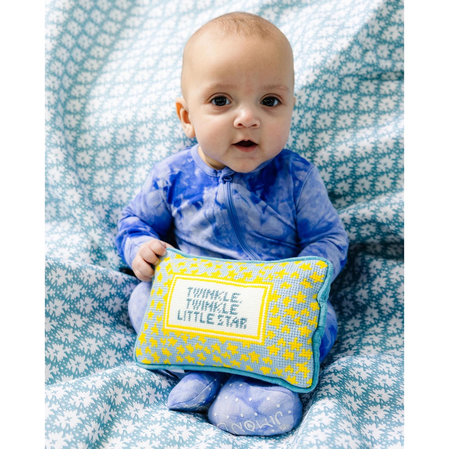 Twinkle Twinkle Mini Needlepoint Pillow