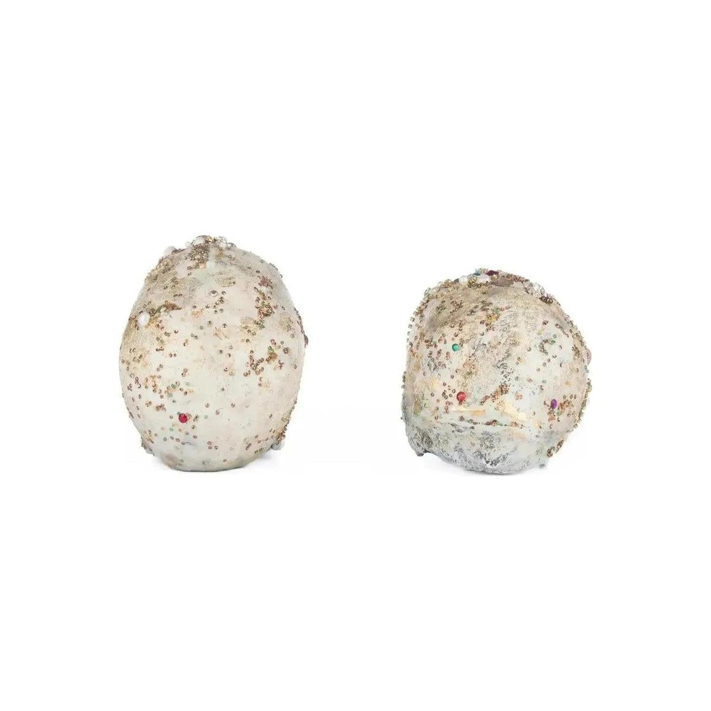 Tabletop Jewel Encrusted Skulls Set of 2
