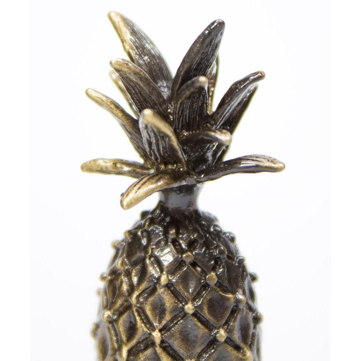 Tall Pineapple Ceiling Fan Pull, 2.5"h with 12" Antiqued Brass Chain