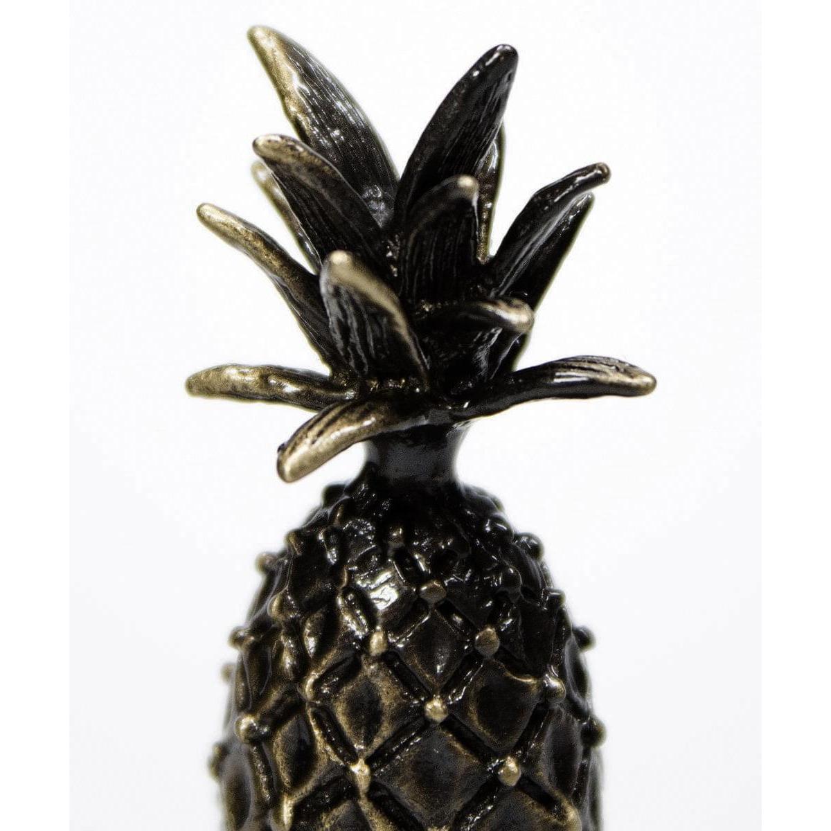 Tall Pineapple Lamp Finial Antique Brass Metal 2.5"h