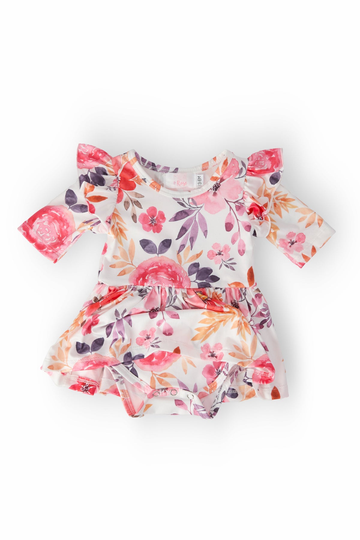 a baby girl dress with floral print