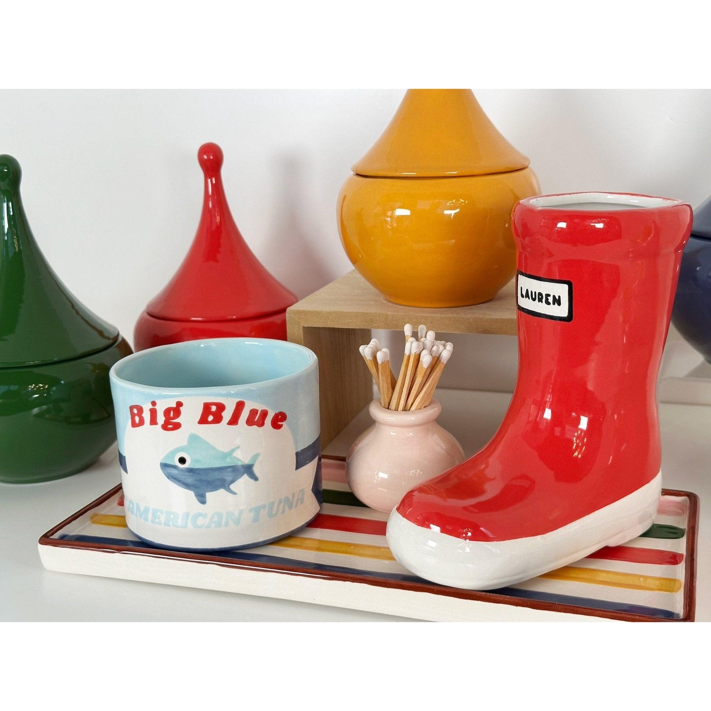 Teardrop Jars in Christmas Pine