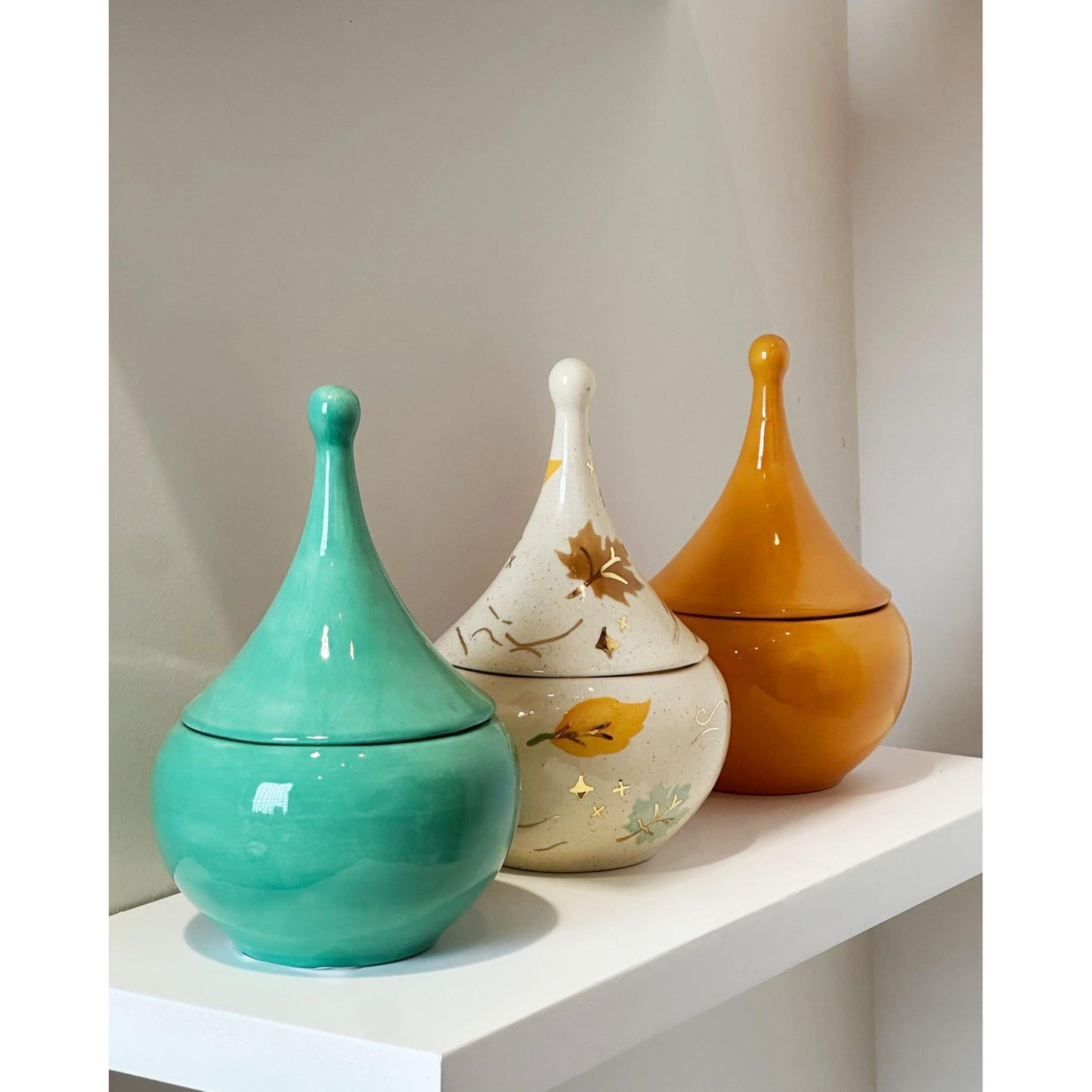Teardrop Jars in Kitchen Jade