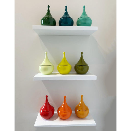 Teardrop Jars in Tiki Orange