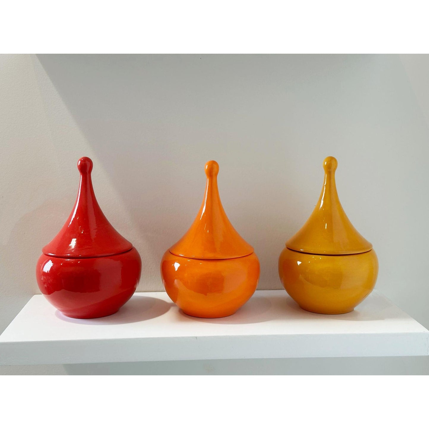 Teardrop Jars in Tiki Orange