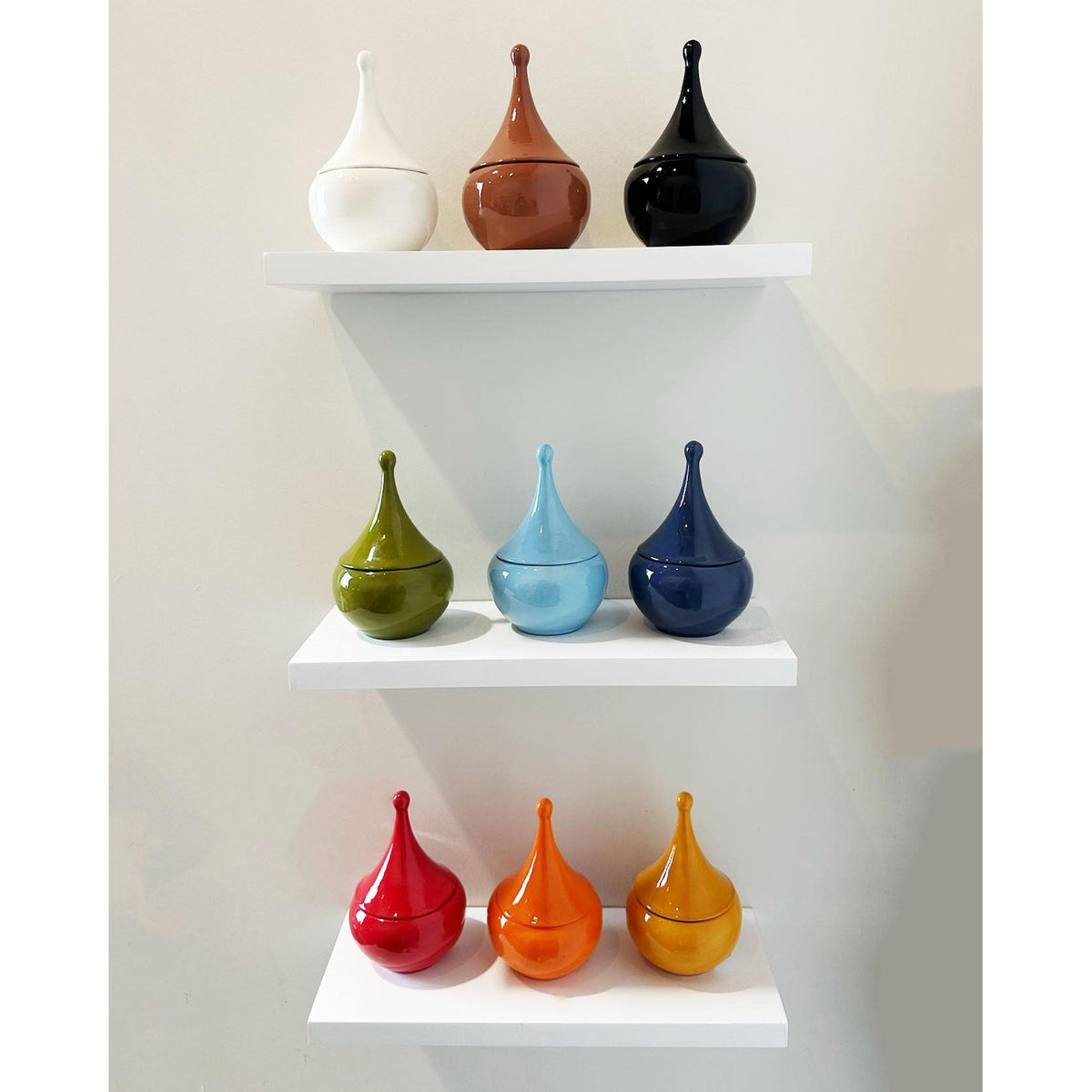 Teardrop Jars in Tiki Orange