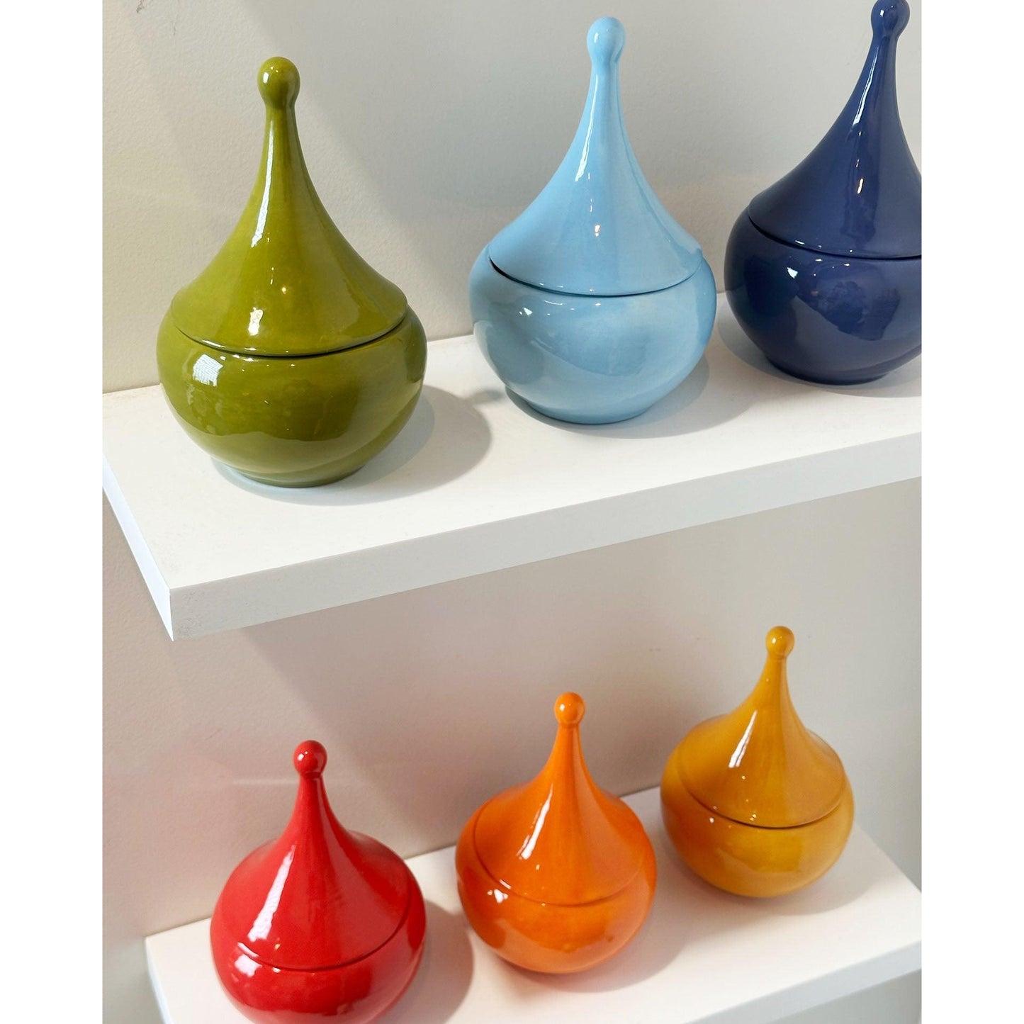 Teardrop Jars in Vintage Blue Jeans