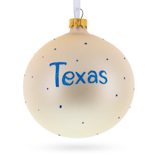 Texas State, USA Glass Ball Christmas Ornament 4 Inches