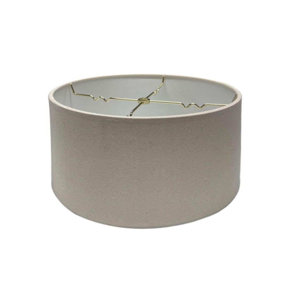 Textured Oatmeal Hardback Drum Lampshade 14"x14"x7"