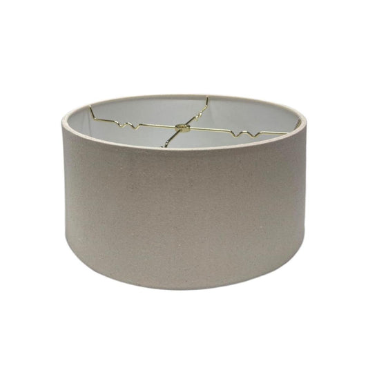 Textured Oatmeal Hardback Drum Lampshade 14"x14"x7"