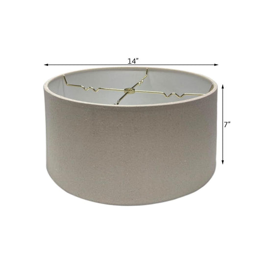 Textured Oatmeal Hardback Drum Lampshade 14"x14"x7"