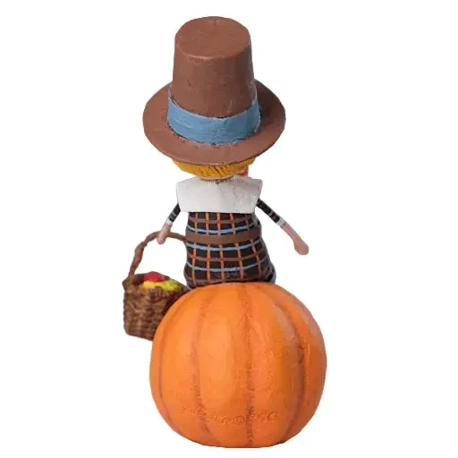 Thankful Thad Thanksgiving Figurine by Lori Mitchell — 7-Inch Folk Art Collectible (New 2026)