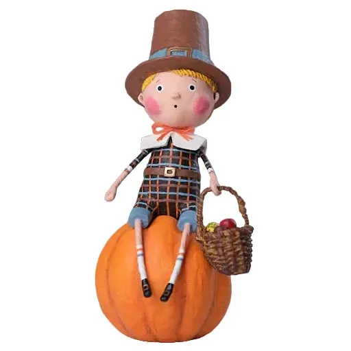 Thankful Thad Thanksgiving Figurine by Lori Mitchell — 7-Inch Folk Art Collectible (New 2026)