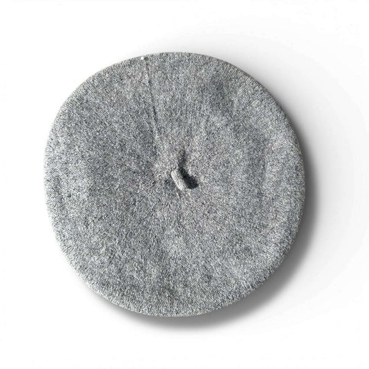 a gray beret on a white background
