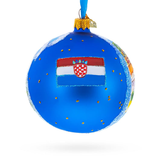 The Walls of Dubrovnik, Croatia Glass Ball Christmas Ornament 4 Inches