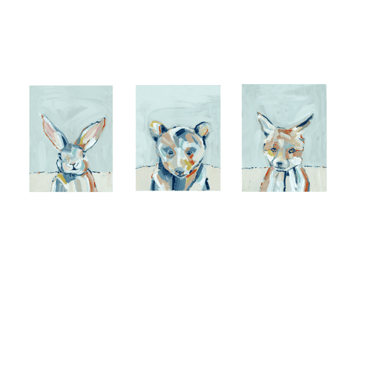 The Woodlands Fox Bear Bunny Fine Art Prints