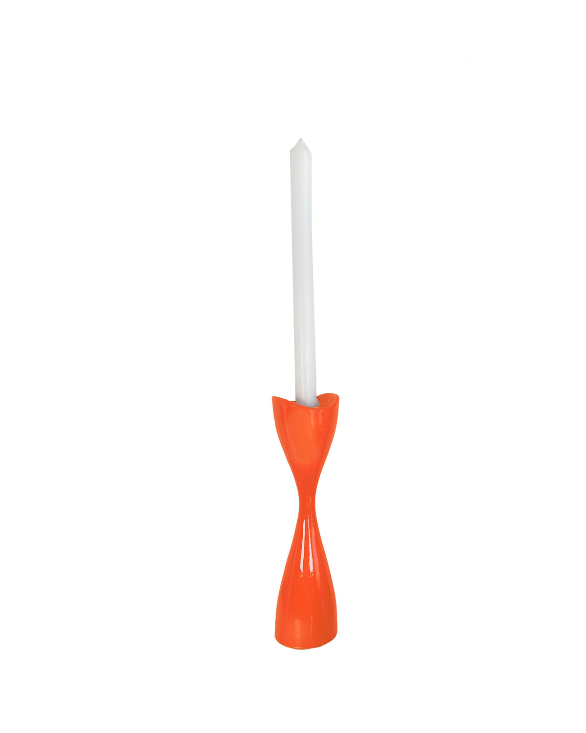 Tulip Candlestick Holders in Tiki Orange