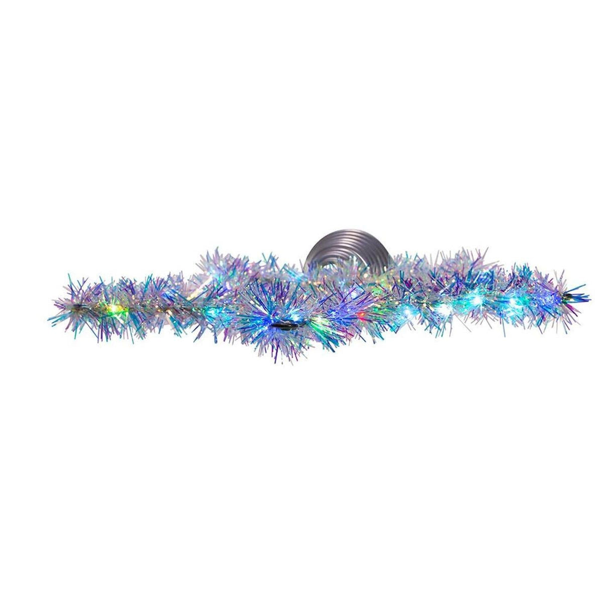 Tinsel Star Tree Topper with RGB LED Lights 12.2"