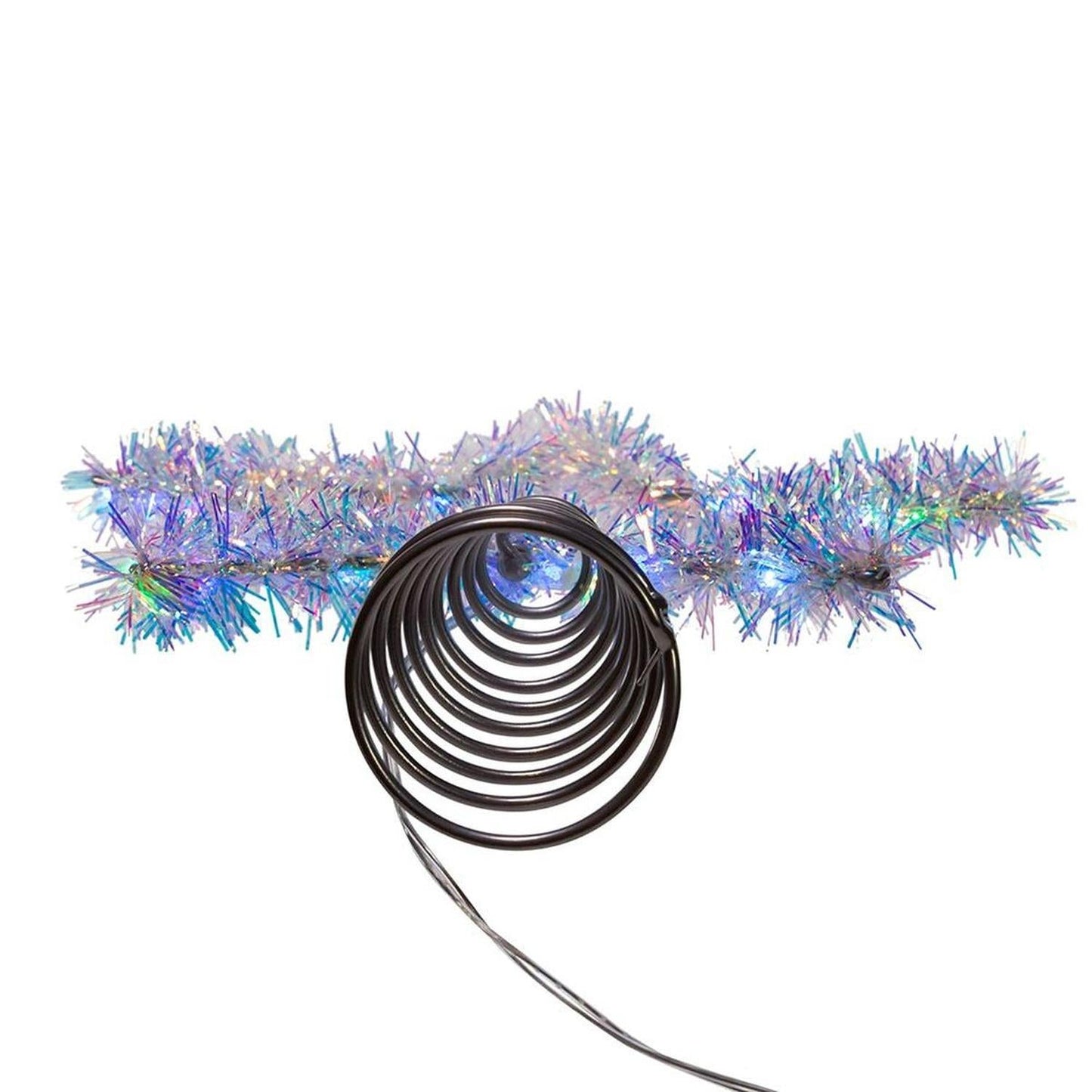 Tinsel Star Tree Topper with RGB LED Lights 12.2"