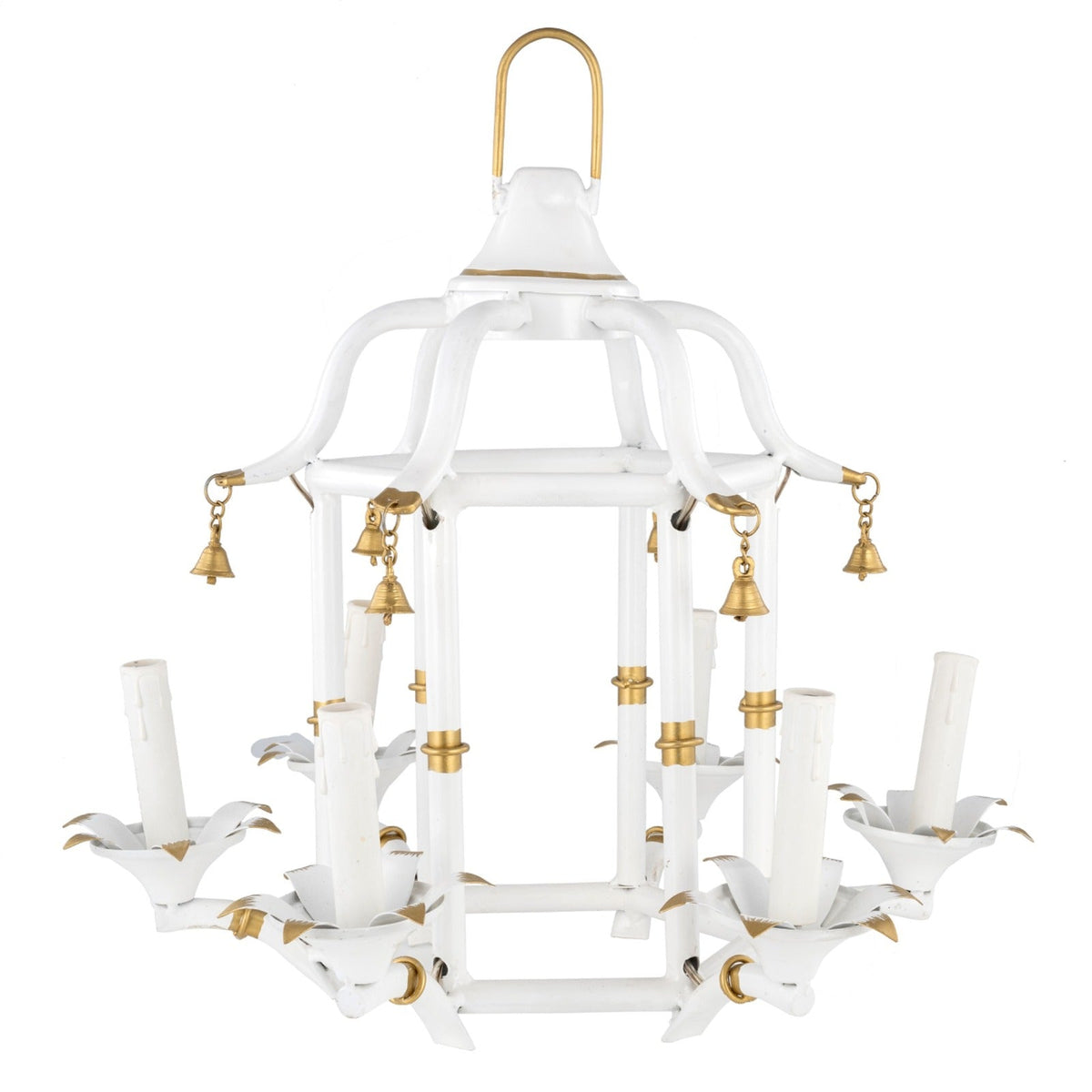 Ivory & Gold Chinoiserie Chandelier