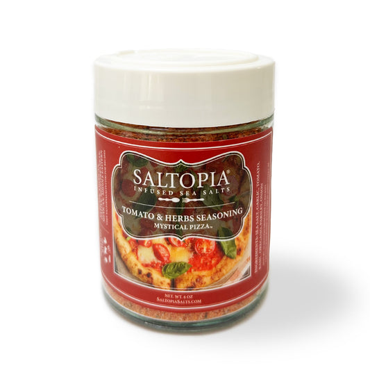 a jar of seasoning with a white lid