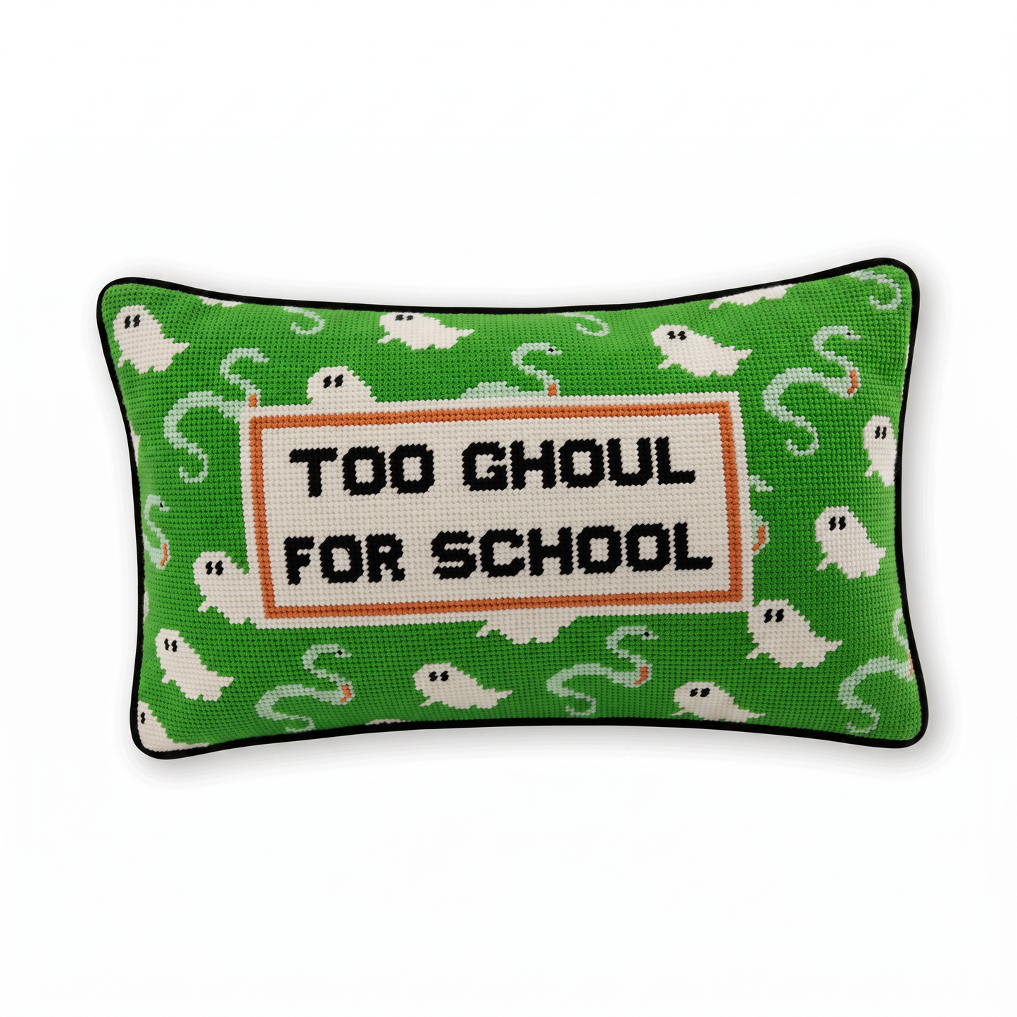 Too Ghoul Needlepoint Pillow