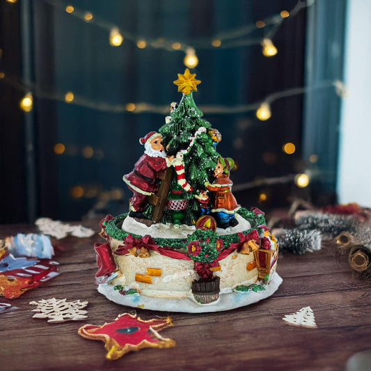 a small christmas tree on a table