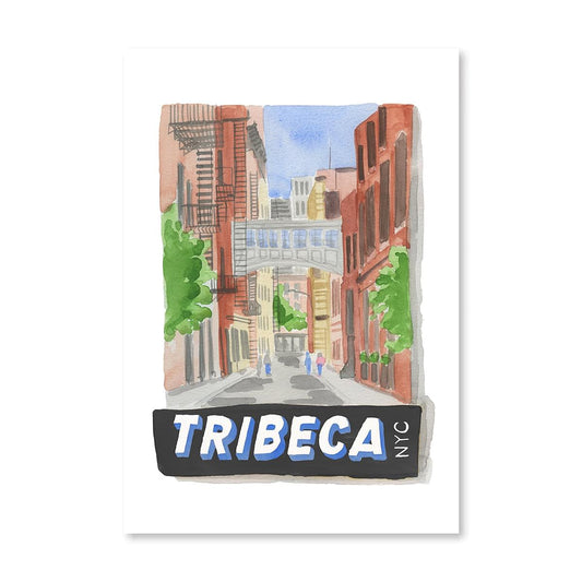 a watercolor of a street