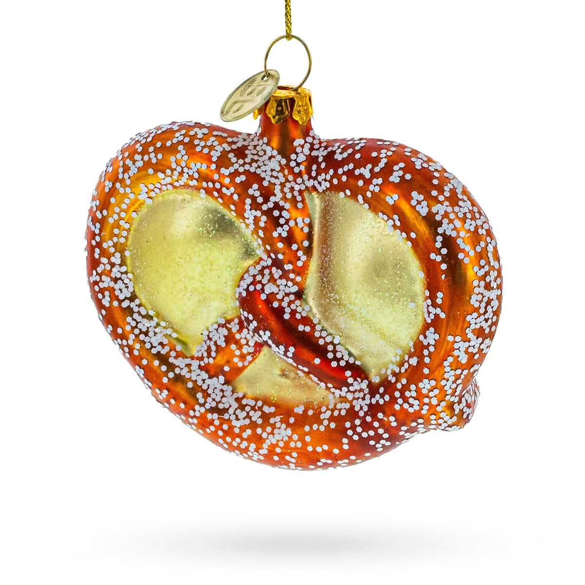 Twisted Pretzel Glass Christmas Ornament