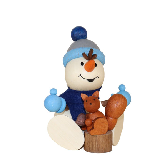Weihnachtsmann Collectibles - Large Snowman with Squirrel