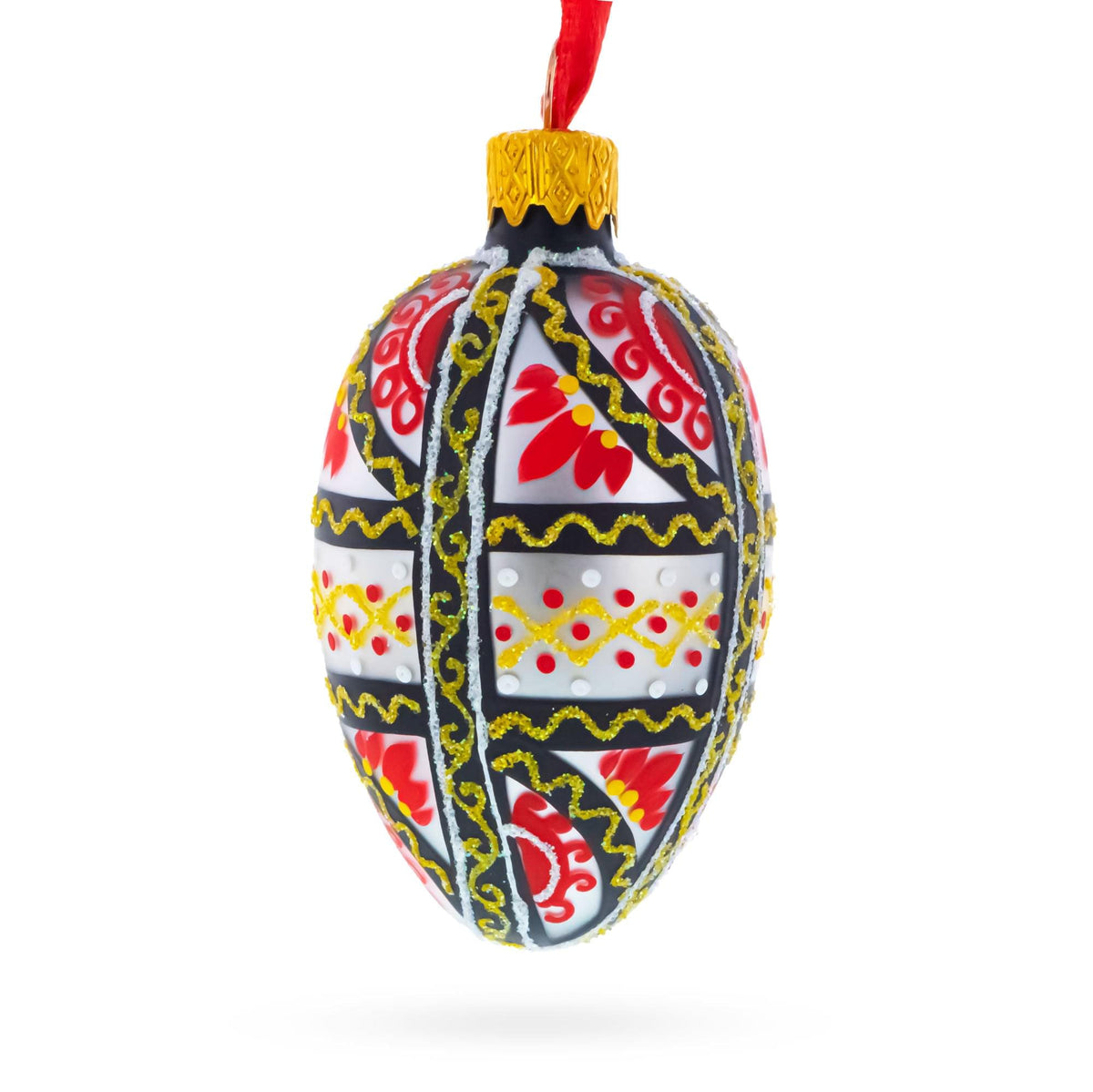 a colorful ornament with red and yellow designs