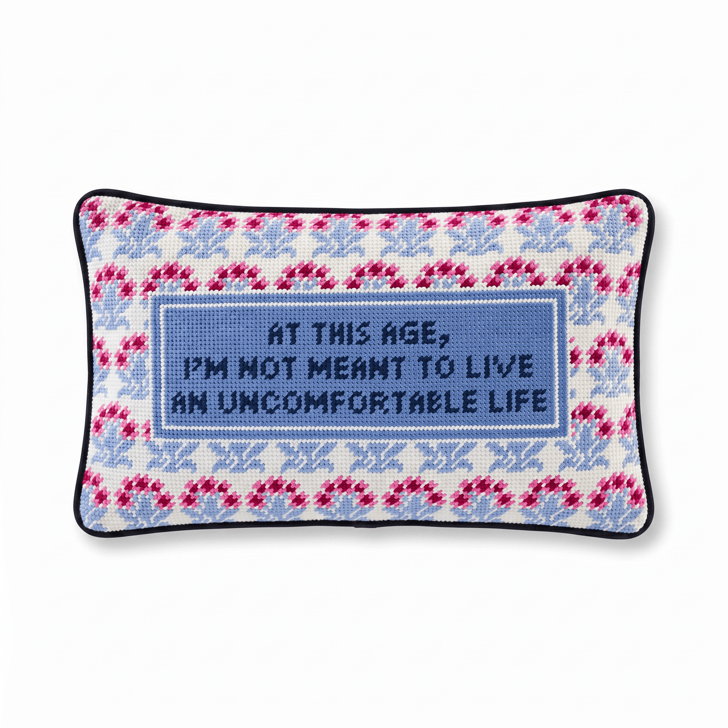 Uncomfortable Needlepoint Pillow