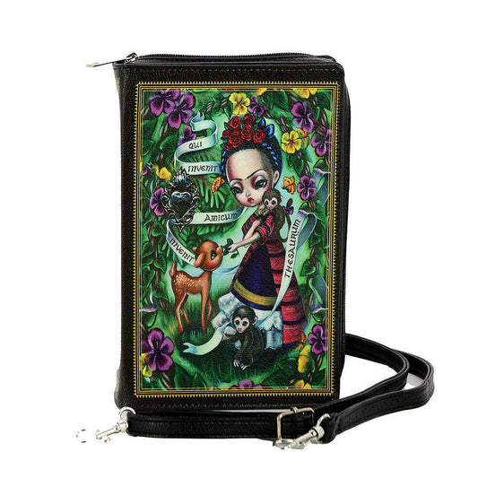 a purse with a painting on it