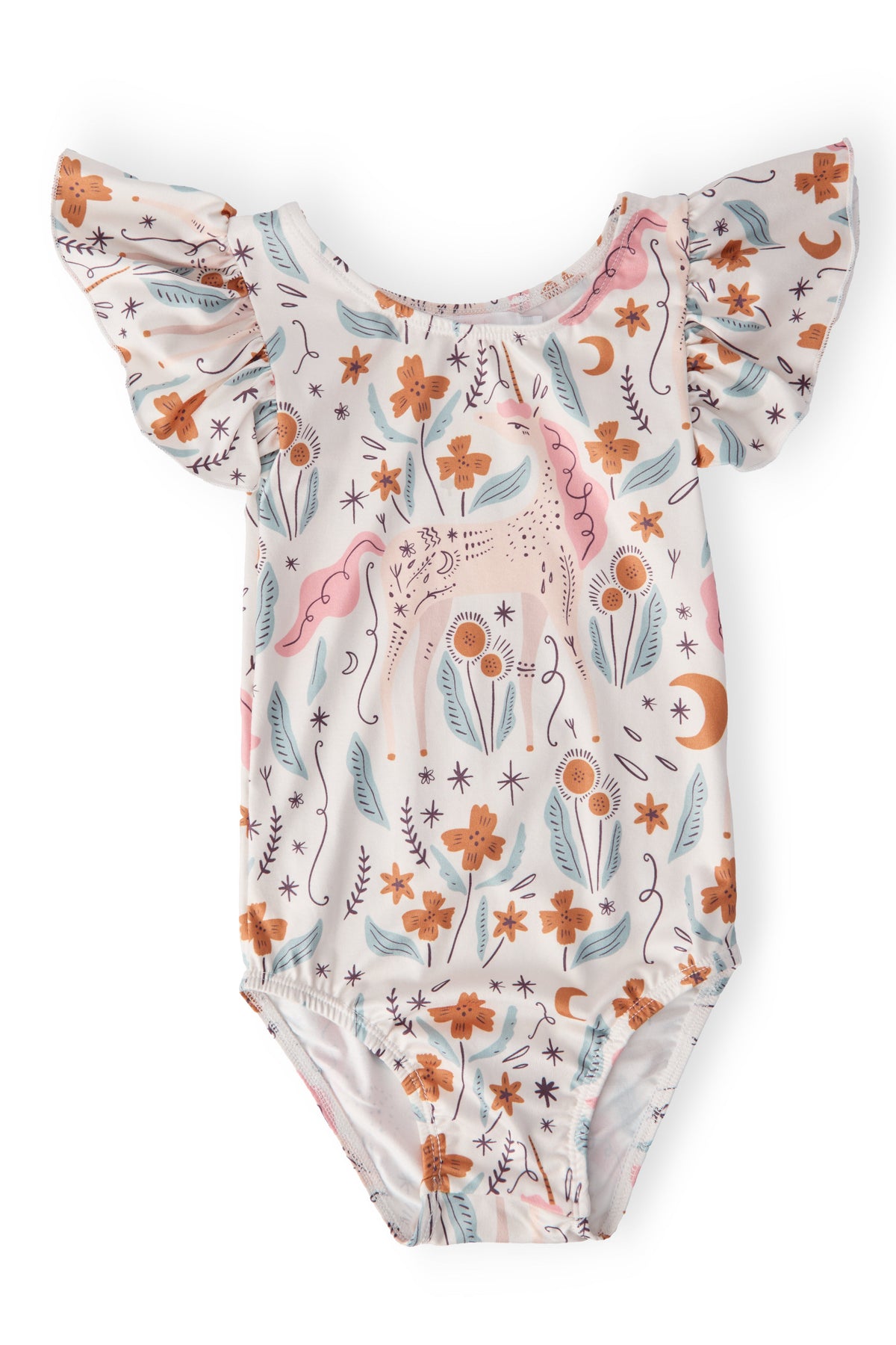 a white bodysuit with a floral pattern