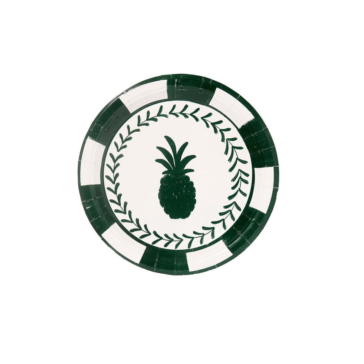 Forest and White Josephine Pineapple Dessert Paper Plate - 8 pack