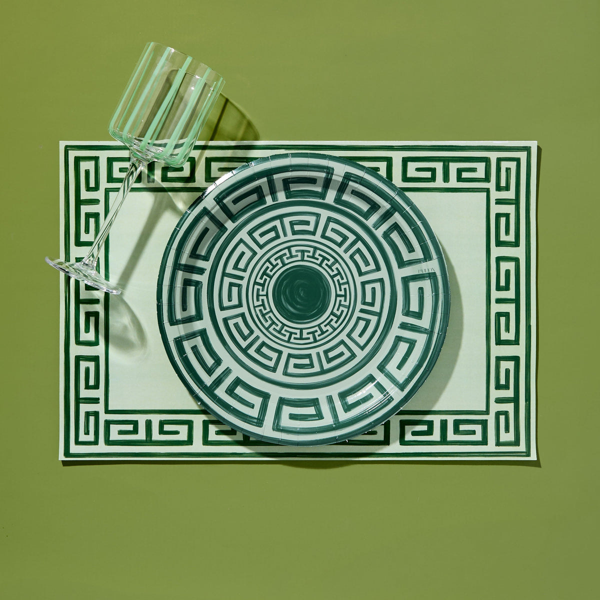 Pavilion Greek Key Paper Placemat Pad