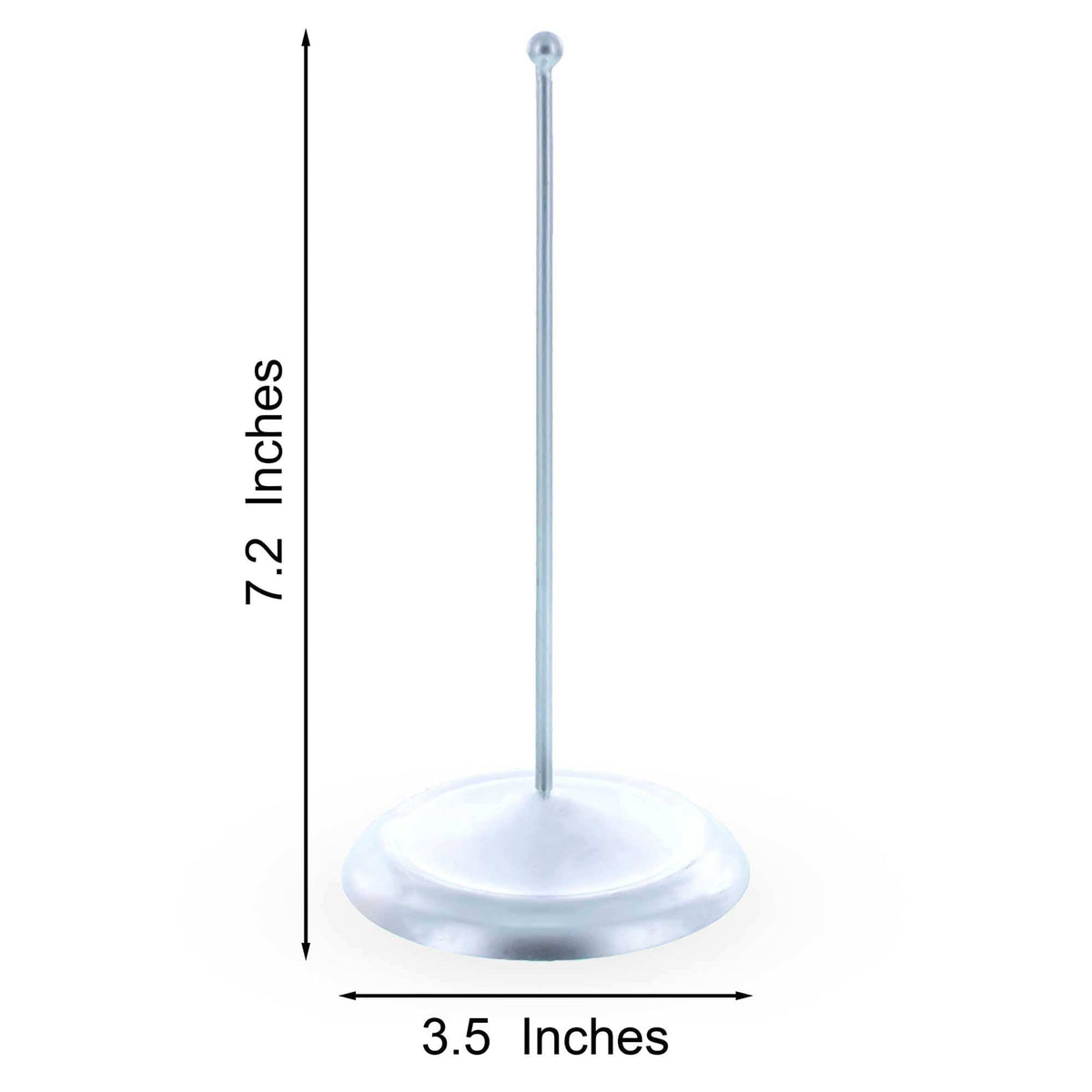 Upright Silver Metal Christmas Tree Topper Finial Stand Display Stand 7.2 Inches